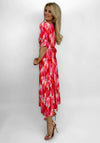 Kate & Pippa Alana Knot Print Midi Dress, Pink Multi