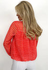 Kate & Pippa Bella Chiffon Print Band Hem Top, Orange Multi
