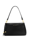 Katie Loxton Nova Woven Texture Clutch Shoulder Bag, Black