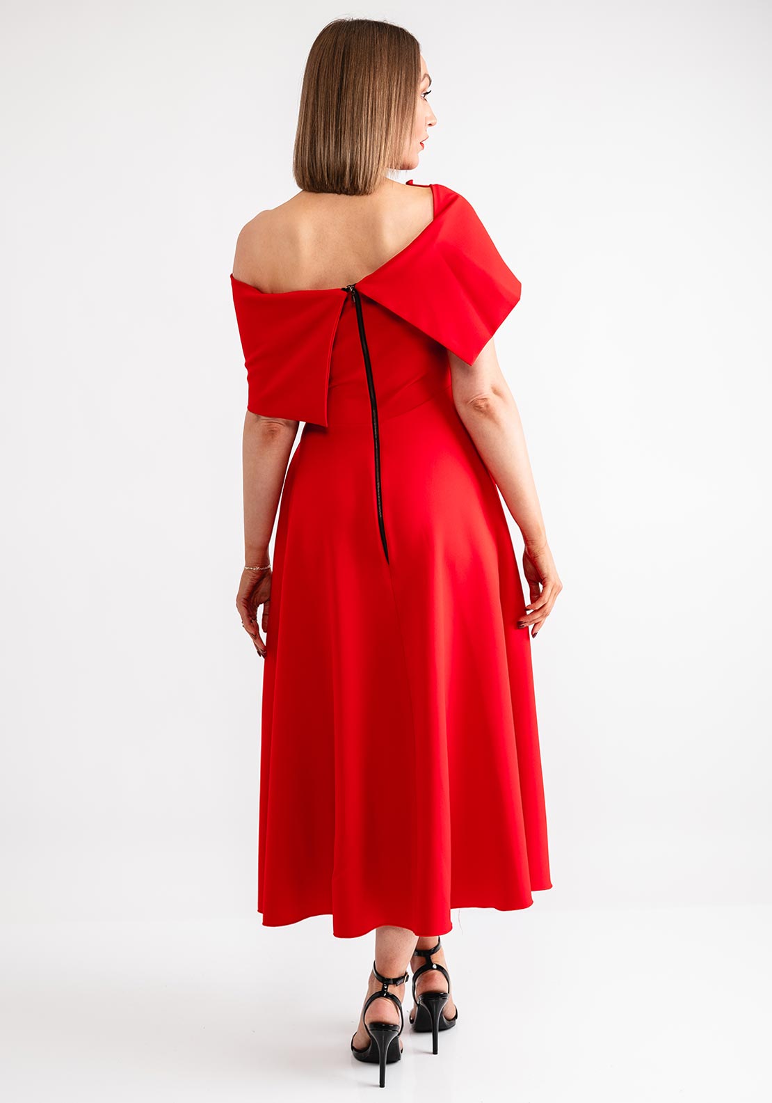 slim fit dress slacks Kevan Jon Blue Kyoto Flare Dress – Ruby Nu Boutique main image 0