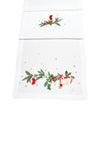 Peggy Wilkins Kissing Bough Table Runner, White