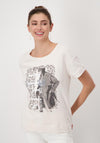 Monari Short Sleeve Print T-Shirt, Beige
