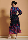 Jolie Moi Lilah Symmetrical Print Lace Maxi Dress, Pink