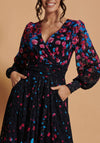 Jolie Moi Lilah Symmetrical Print Lace Maxi Dress, Pink