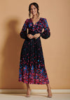 Jolie Moi Lilah Symmetrical Print Lace Maxi Dress, Pink