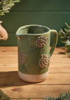 EVERGREEN CHRISTMAS STONEWARE DECOR JUG