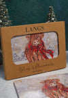HIGHLAND COW WITH TARTAN SCARF SNOW SCENE