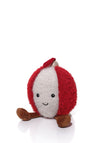 FESTIVE FUN PLUSH RED AND WHITE BAUBLE SITTER