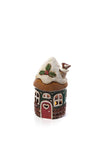 ROBIN STONEWARE  FAIRY HOUSE WITH 3 D ROBIN CANDLE