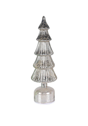 Silver Large LED Rotating Tree