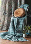 Laura Ashley Brydie Throw, Seaspray Blue