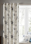 Laura Ashley Pallington Bloom Lined Eyelet Curtains 88”x 90”, Cream and Blue