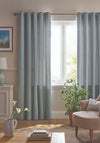 Laura Ashley Saltaire Sea Spray Eyelet 88x90” Curtains, Blue