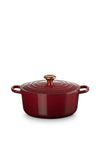 Le Creuset Signature Collection 5.3L Round Casserole Dish, Garnet