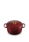 Le Creuset Signature Collection 5.3L Round Casserole Dish, Garnet