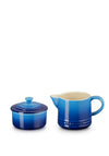 Le Creuset Signature Stoneware Cream and Sugar Set, Azure