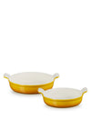 Le Creuset Heritage Set of 2 Round Dishes, Nectar