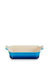 Le Creuset Medium Stoneware Heritage Rectangle Dish 26cm, Azure Blue
