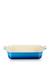 Le Creuset Large Stoneware Heritage Rectangle Dish 32cm, Azure Blue