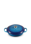 Le Creuset Signature Collection Shallow 3.5L Casserole/Braiser Dish, Azure Blue