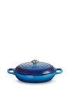 Le Creuset Signature Collection Shallow 3.5L Casserole/Braiser Dish, Azure Blue