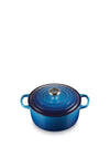 Le Creuset Signature Collection Round 2.4L Casserole Dish, Azure Blue