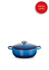 Le Creuset Signature Collection Cast Iron 3.4L Sauteuse Oven Dish, Azure Blue