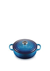 Le Creuset Signature Collection Cast Iron 3.4L Sauteuse Oven Dish, Azure Blue