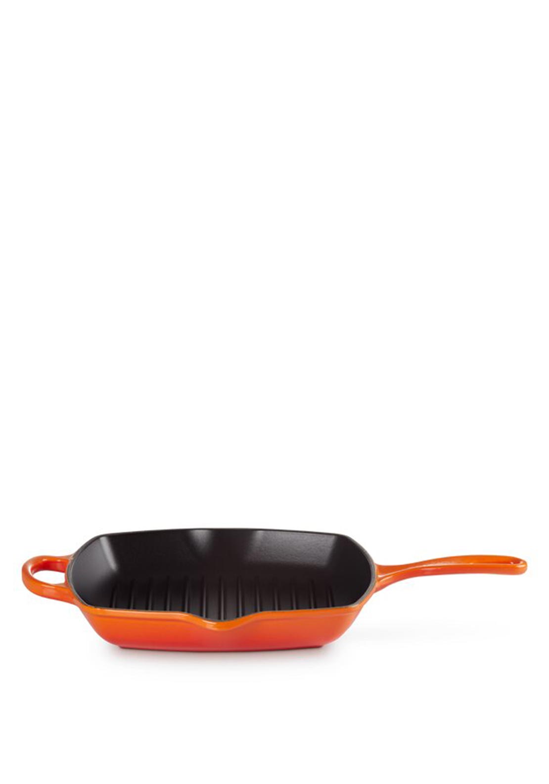 Le Creuset Signature Square Skillet Grill Pan, Volcanic Orange