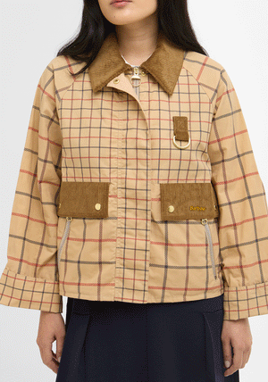 Barbour Womens Mackworth Check Jacket, Beige