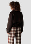 Le Comte Cropped with Lapel Collar Trench Coat, Brown