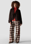 Le Comte Cropped with Lapel Collar Trench Coat, Brown