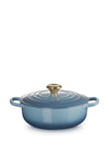 Le Creuset Cast Iron 24cm Sauteuse Dish, Chambray