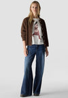 Le Comte Graphic Print with Rhinestone Detail T-Shirt, White
