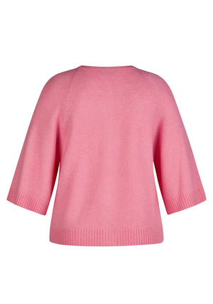 Le Comte Button Front Cardigan, Pink