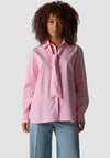 Le Comte Striped Blouse with Print Detail, Pink