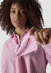 Le Comte Striped Blouse with Print Detail, Pink
