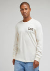 Lee Essential Logo Long Sleeve T-Shirt, Ecru