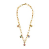 Dyrberg/Kern Leona Pastel Crystal Link Chain Necklace, Gold