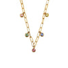 Dyrberg/Kern Leona Pastel Crystal Link Chain Necklace, Gold