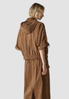 Le Comte Cropped Hooded Jacket, Brown