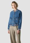 Le Comte Back Details Denim Jacket, Blue