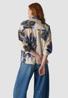 Le Comte Flower Print Blouse, Beige