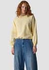 Le Comte Lace Appliqué Detail Sweatshirt, Yellow