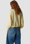 Le Comte Lace Appliqué Detail Sweatshirt, Yellow