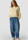 Le Comte Lace Appliqué Detail Sweatshirt, Yellow