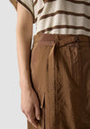 Le Comte Long Cargo Skirt, Brown