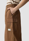 Le Comte Long Cargo Skirt, Brown