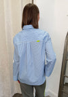 Le Comte Stripped Print Long Sleeve Shirt, Blue