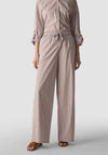 Le Comte Wide Leg Striped Trousers, Brown